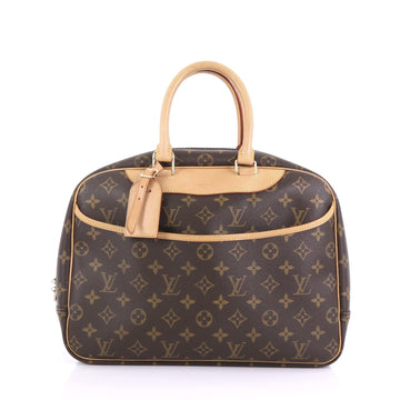 Louis Vuitton Deauville Handbag Monogram Canvas Brown 3961343