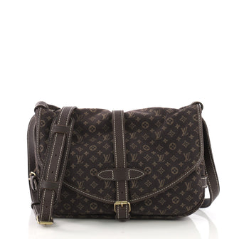 Louis Vuitton Saumur Handbag Mini Lin Brown 3961362