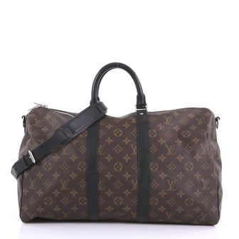 Louis Vuitton Keepall Bandouliere Bag Macassar Monogram 3961381 brown
