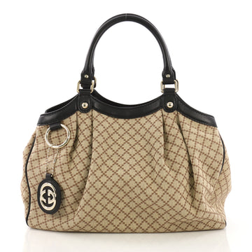 Gucci Sukey Tote Diamante Canvas Medium Brown 3961739