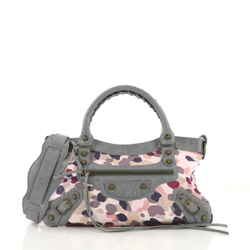 First Classic Studs Handbag Printed Nylon