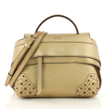 Studded Convertible Wave Bag Leather Mini
