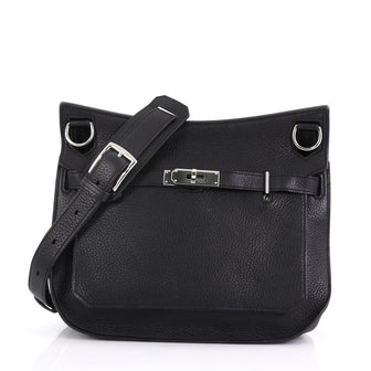 Hermes Jypsiere Handbag Clemence 28 Black 3961778