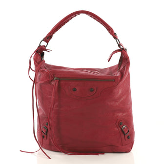 Balenciaga Day Hobo Classic Studs Leather Red 3961783
