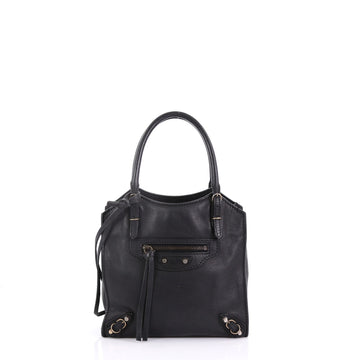 Balenciaga Papier Classic Studs Tote Leather Mini Black 3961786