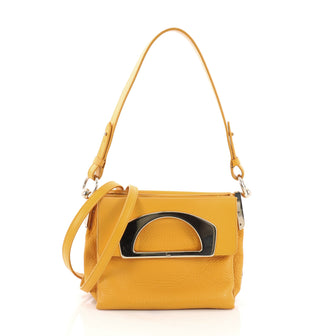 Christian Louboutin Passage Convertible Messenger Bag Leather Mini Yellow 3961793