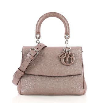 Christian Dior Be Dior Bag Pebbled Leather Small Pink 396241