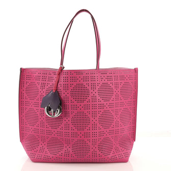 Christian Dior Dioriva Tote Perforated Leather Pink 3966720