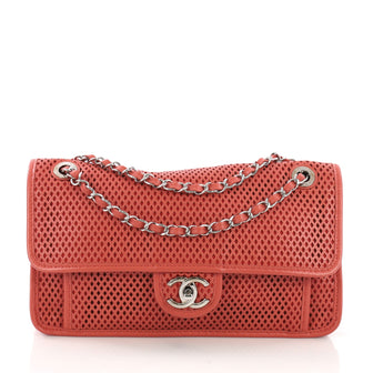 Chanel Up In The Air Flap Bag Perforated Leather Medium 396678