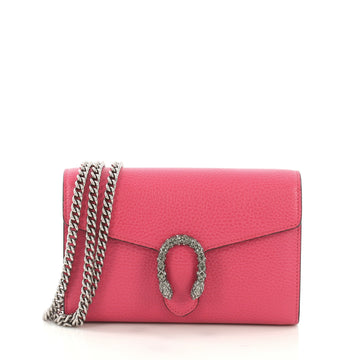 Gucci Dionysus Chain Wallet Leather with Embellished Detail Small Pink 3967521