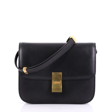 Celine Classic Box Bag Smooth Leather Medium Black 39675/58