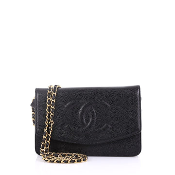 Chanel Vintage Timeless Wallet on Chain Caviar Black