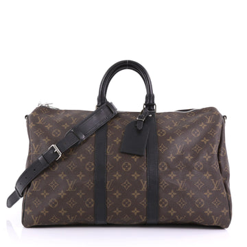 Louis Vuitton Keepall Bandouliere Bag Macassar Monogram Canvas 45