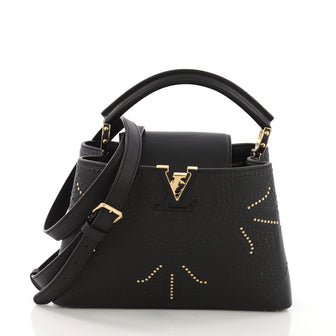 Louis Vuitton Capucines Handbag Limited Edition Trunk Lotus Leather BB