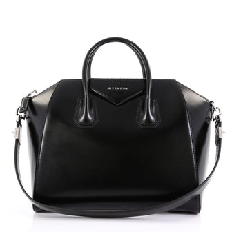 Givenchy Antigona Bag Glazed Leather Medium Black 396781