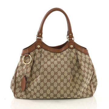 Gucci Sukey Tote GG Canvas Medium Brown 396821