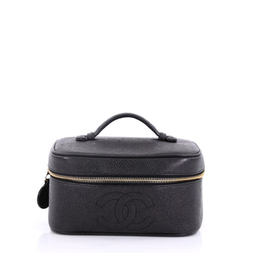 Chanel Vintage Timeless Cosmetic Case Caviar Black 39685/100