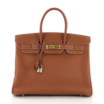 Hermes Birkin Handbag Brown Togo with Gold Hardware 35 3968529