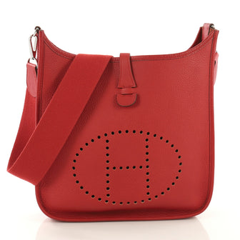 Hermes Evelyne Crossbody Gen II Togo PM Red