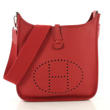 Hermes Evelyne Crossbody Gen II Togo PM Red