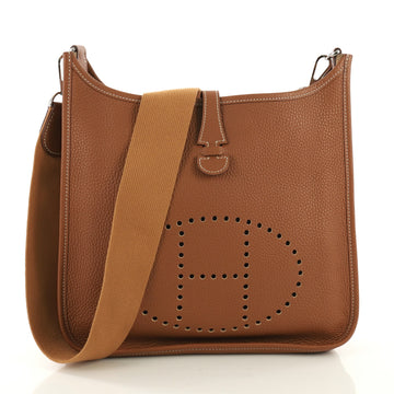 Hermes Evelyne Crossbody Gen I Clemence PM Brown