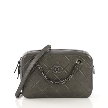 Chanel Propeller Camera Bag Quilted Calfskin Medium Green