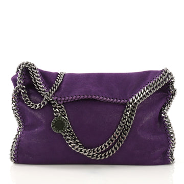 Stella McCartney Falabella Fold Over Bag Shaggy Deer Purple 3968567