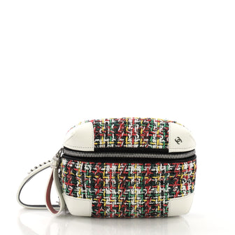 Chanel Street Allure Waist Bag Quilted Tweed White 39685/6