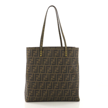 Fendi Shopping Tote Zucca Coated Canvas Medium Brown 3968586