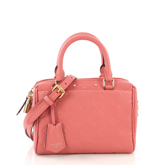 Louis Vuitton Speedy Bandouliere NM Handbag Monogram Empreinte Leather 20 Pink 396881