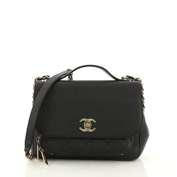 Chanel Business Affinity Flap Bag Quilted Caviar Small Black 396882