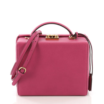 Mark Cross Grace Box Bag Leather Large Pink 396911