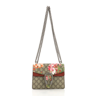 Gucci Dionysus Handbag Blooms Print GG Coated Canvas Mini Neutral 396991