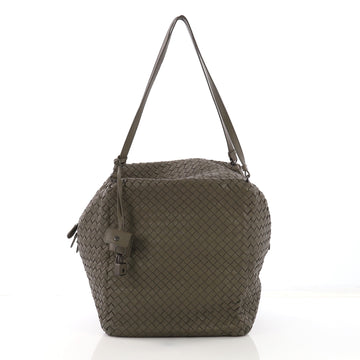 Bottega Veneta Zip Cube Messenger Intrecciato Nappa Medium gray 397011