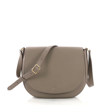 Celine Trotteur Messenger Bag Calfskin Medium Brown 397013