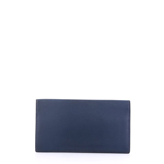 Hermes MC2 Fleming Wallet Epsom Long Blue