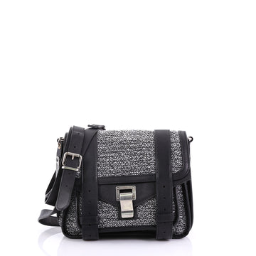 Proenza Schouler PS1 Pouch Tweed Black 3971001