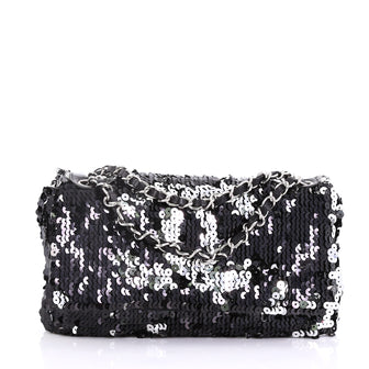 Chanel Summer Night Flap Bag Sequins with Leather Medium 3971114