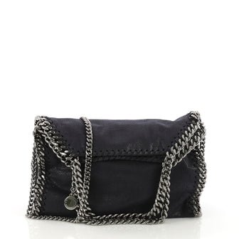 Stella McCartney Falabella Fold Over Crossbody Bag Shaggy Blue 3971132