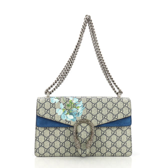 Gucci Dionysus Handbag Blooms Print GG Coated Canvas Small Blue 3971139