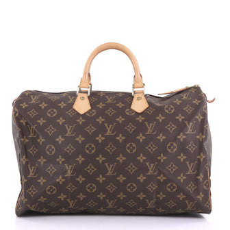 Louis Vuitton Speedy Handbag Monogram Canvas 40 Brown 3971157