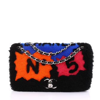 Chanel No. 5 Comic Flap Bag Shearling with Quilted Lambskin 3971159