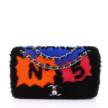 Chanel No. 5 Comic Flap Bag Shearling with Quilted Lambskin 3971159