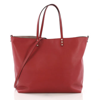 Valentino Model: Rockstud Reversible Convertible Tote Leather Large Red 39711/70