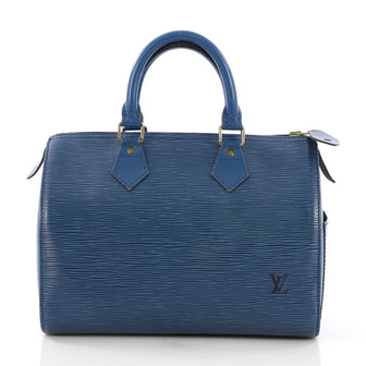 Louis Vuitton Speedy Handbag Epi Leather 25 Blue 3971311