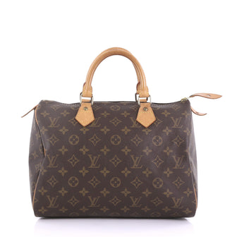 Louis Vuitton Speedy Handbag Monogram Canvas 30 Brown 397136