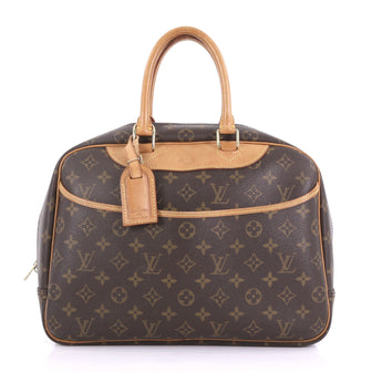 Louis Vuitton Deauville Handbag Monogram Canvas Brown 397137