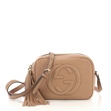 Gucci Soho Disco Crossbody Bag Leather Small Neutral 397232