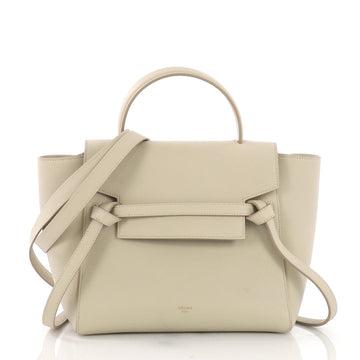 Celine Belt Bag Pebbled Leather Mini Neutral 397271