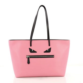 Fendi Monster Roll Tote Leather Medium Pink 397381